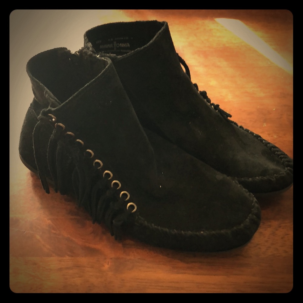 Suede Minnetonka booties